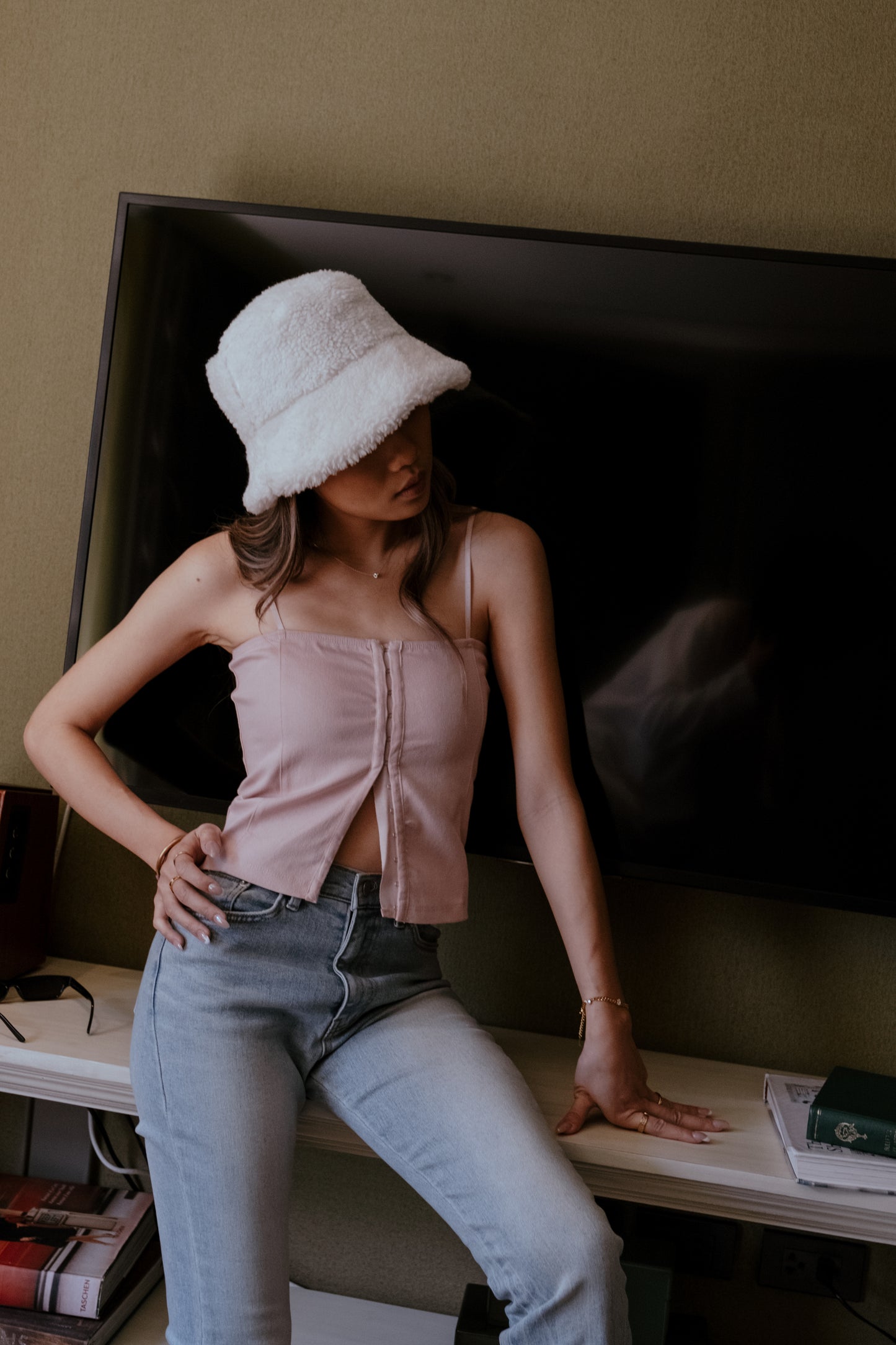 Buckle Up Playing Cami Top - Baby Pink