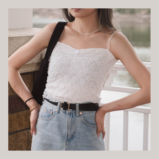 [ On Trend 百搭 Lace 小背心 ] All Lace Ribbon Bow Cami - 2 colours