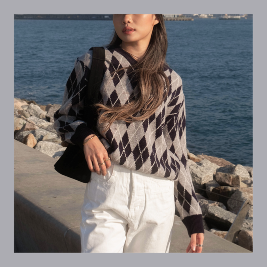 [ Old Money Vibe 🪙 復古格仔冷衫 ] Golfy Checked Sweater