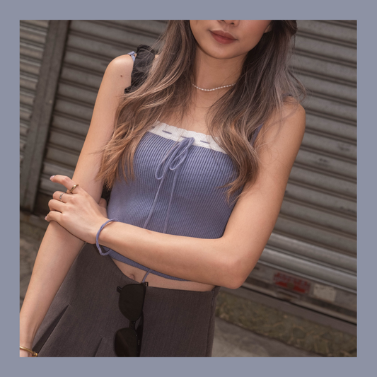 [ 可愛又性感~ 針織小 lace 背心 ] Sugar Babe Soft Knit Little Ribbon Cami - 2 colours