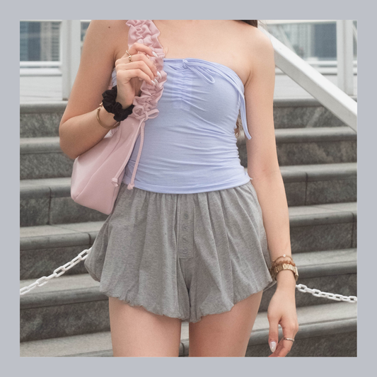 [ 上身大驚喜 ❤️‍🔥 最顯瘦的泡泡短褲! ] Bubble Lounge Shorts - 2 colours