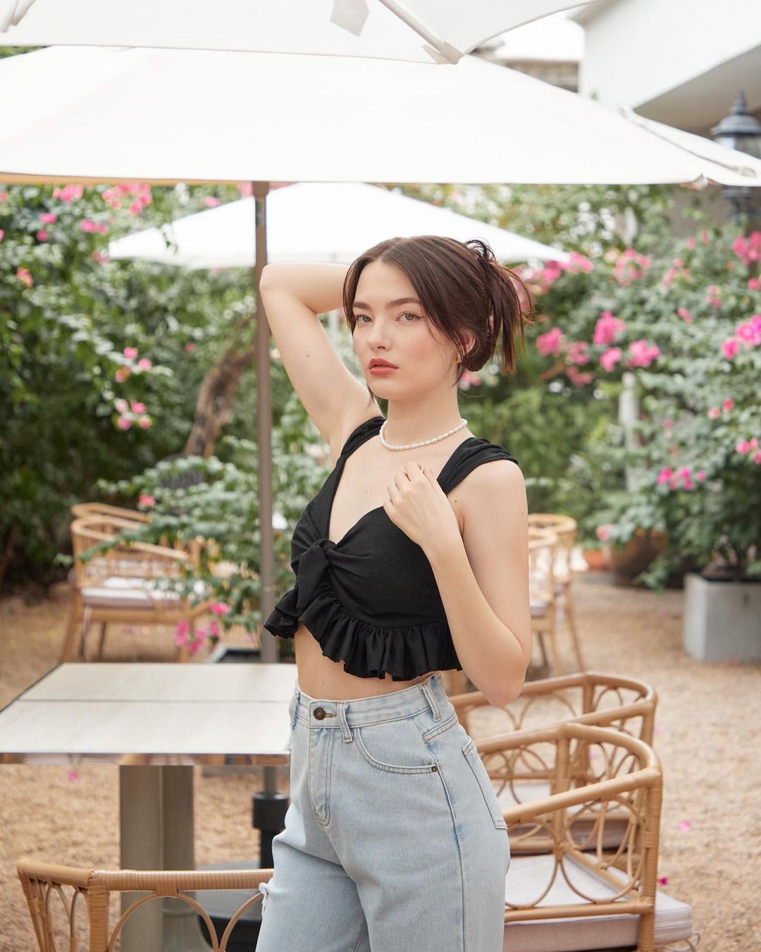 [ 很可愛的綁結Top!! ] Polina Apollo Top - Black