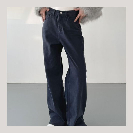 [ 有驚喜! 被毛毛包圍~ 超舒服直腳牛仔 ] Dusty Soft Pants - 3 colours