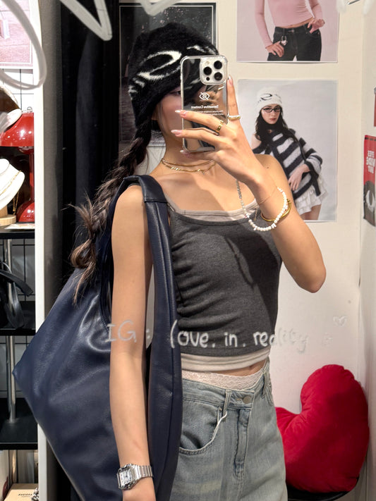 [ 🆕 軟糯百搭吊帶~ 不失小細節 ] Layer on layer Cami - 2 colours