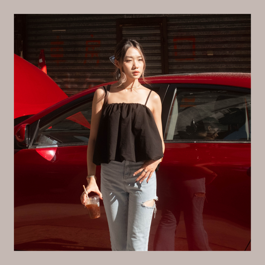 SALE [ 法式小可愛~ 泡泡吊帶 ] Ballon On Cloud Top - 2 colours