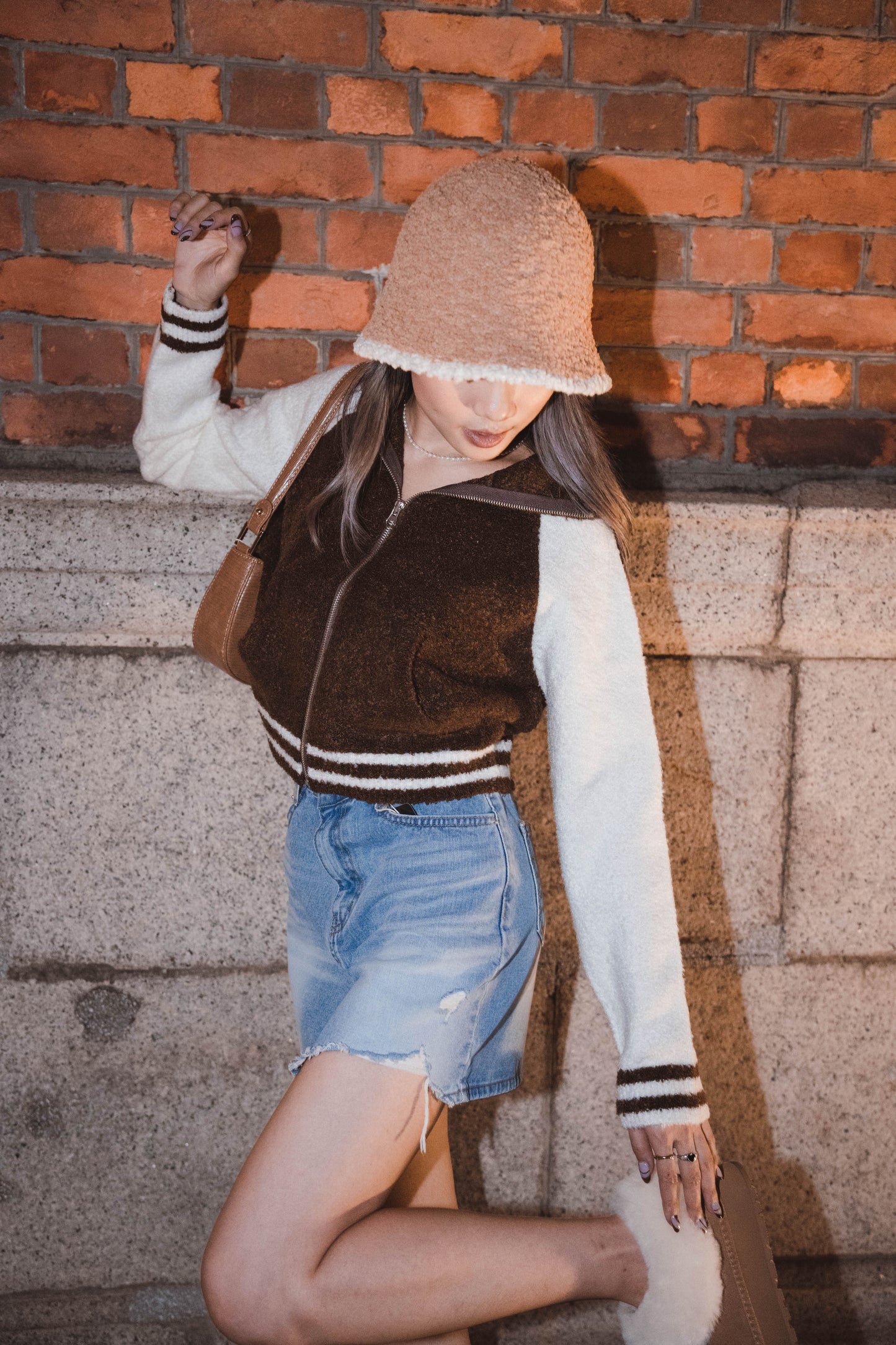 [ 性格又可愛~ 毛毛棒球褸 ] Fluffy Teddy Bumper Jacket