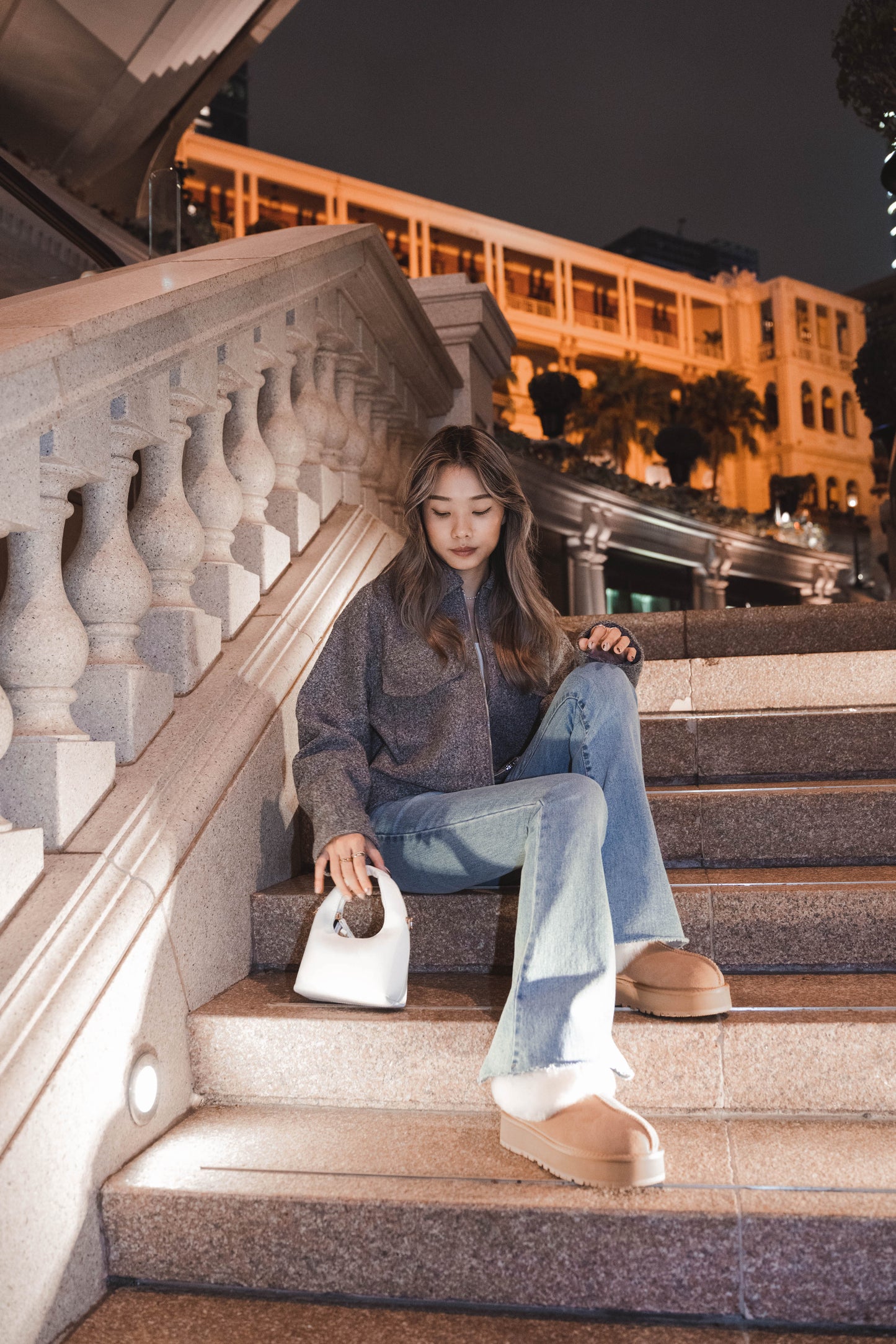 [ 高級感! 簡約灰 Tone 外套 ] Grey Tone Bumper Jacket
