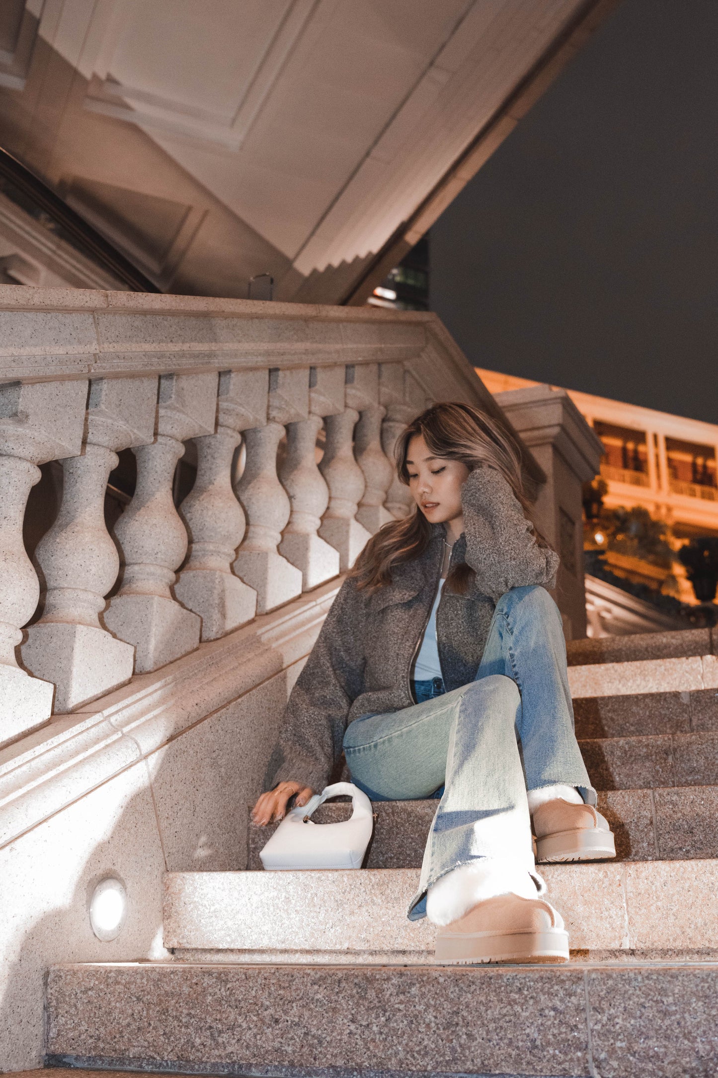 [ 高級感! 簡約灰 Tone 外套 ] Grey Tone Bumper Jacket