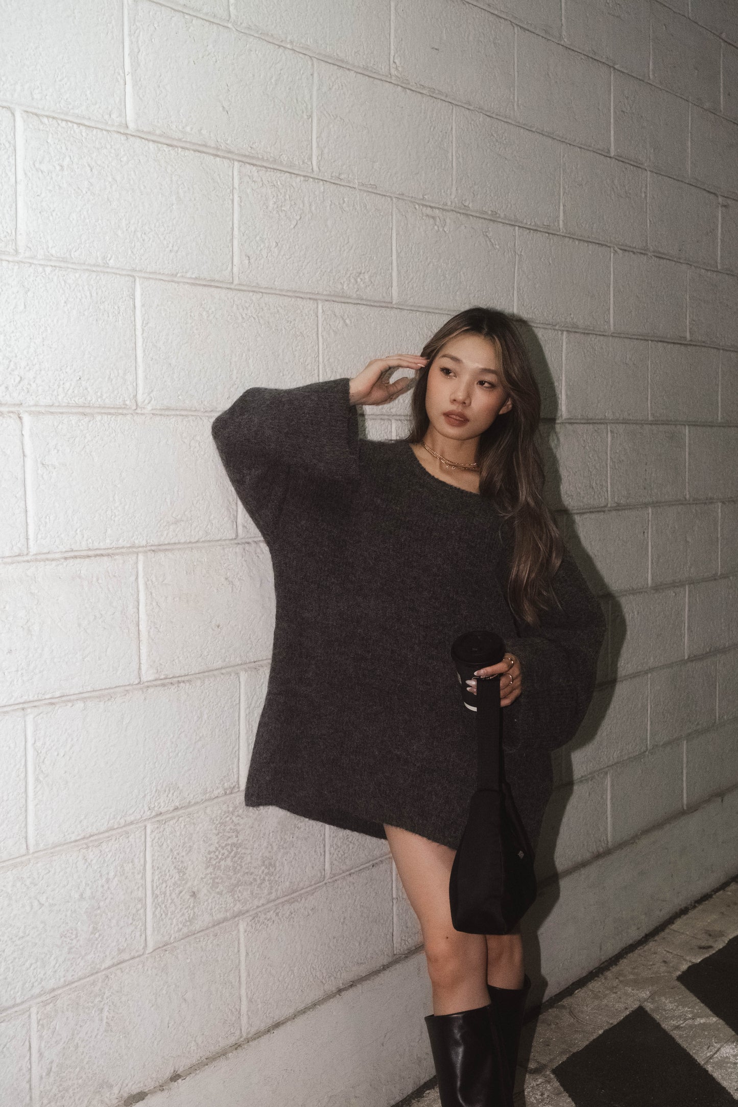 [ 羊毛針織寬鬆冷衫 ] Blankie Oversized Wool Sweater - 2 colours