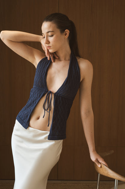 Kai Halter Top - Navy