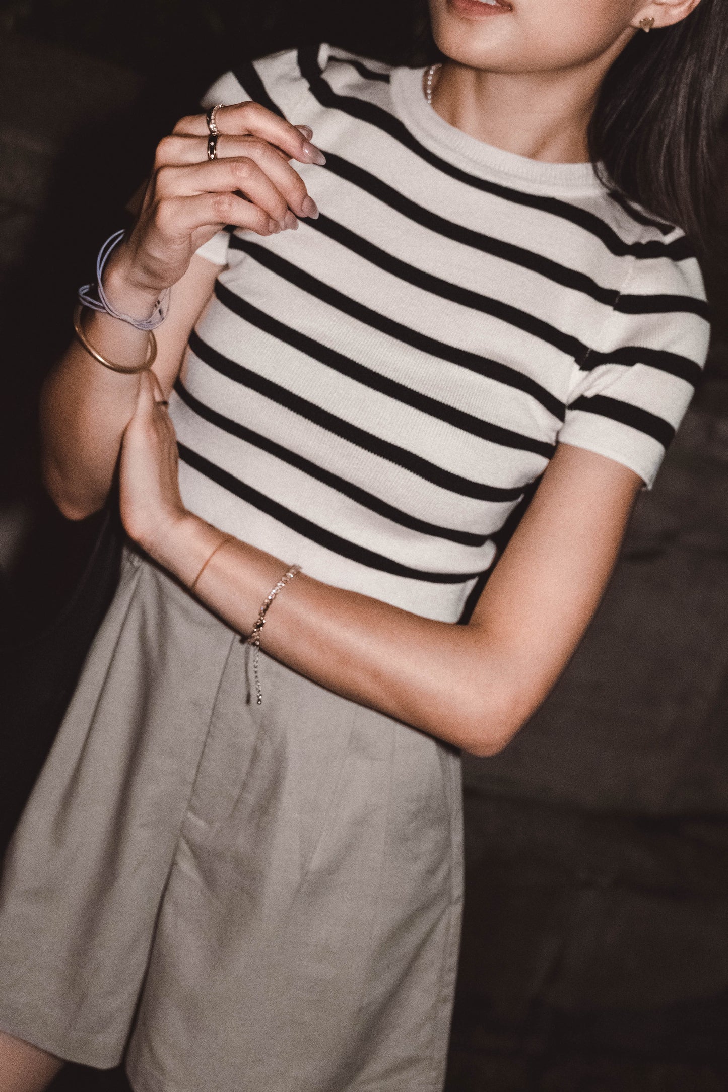 [ 簡約~ 軟綿綿橫間top~ ] Ralph Basic Stripes Top