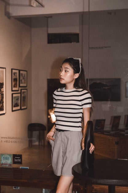 [ 簡約~ 軟綿綿橫間top~ ] Ralph Basic Stripes Top