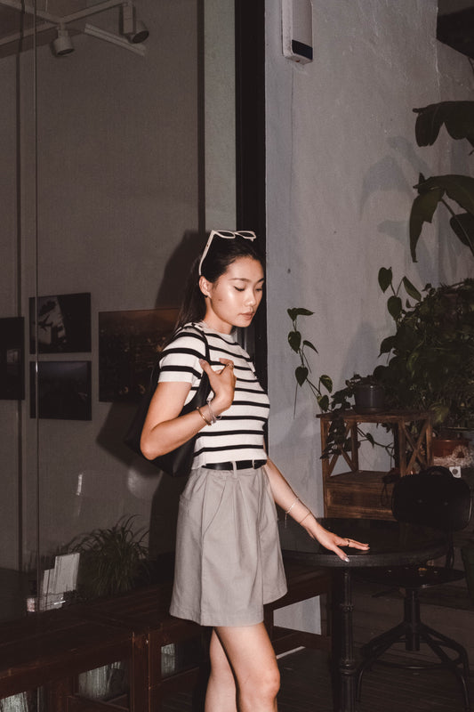 [ 簡約~ 軟綿綿橫間top~ ] Ralph Basic Stripes Top