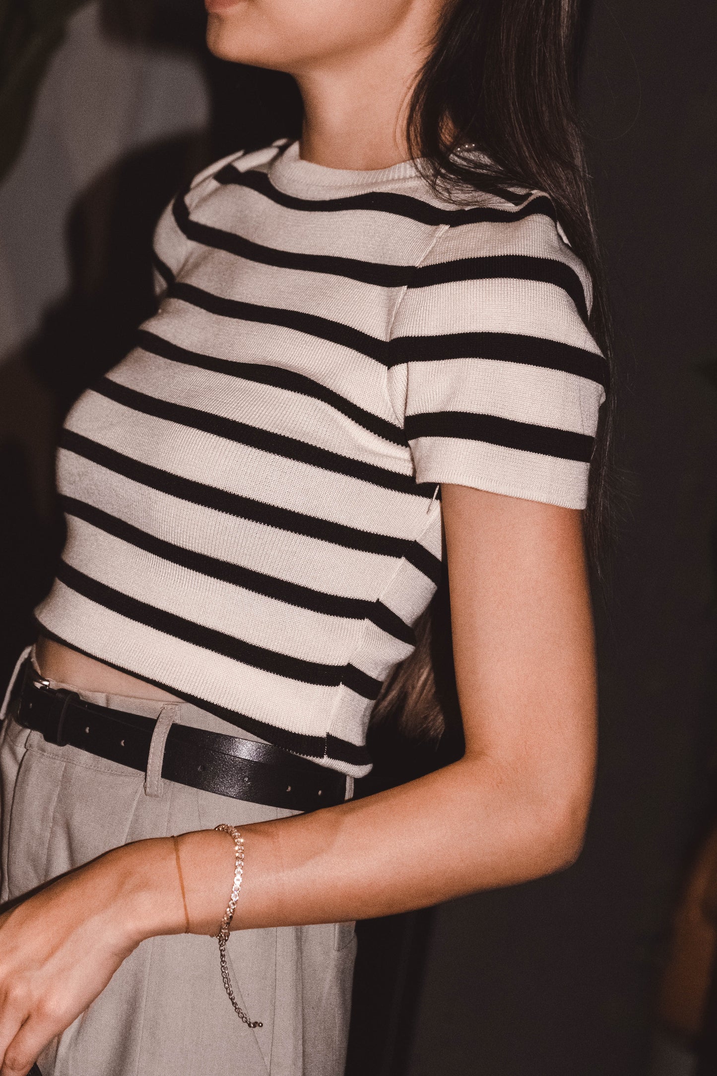 [ 簡約~ 軟綿綿橫間top~ ] Ralph Basic Stripes Top