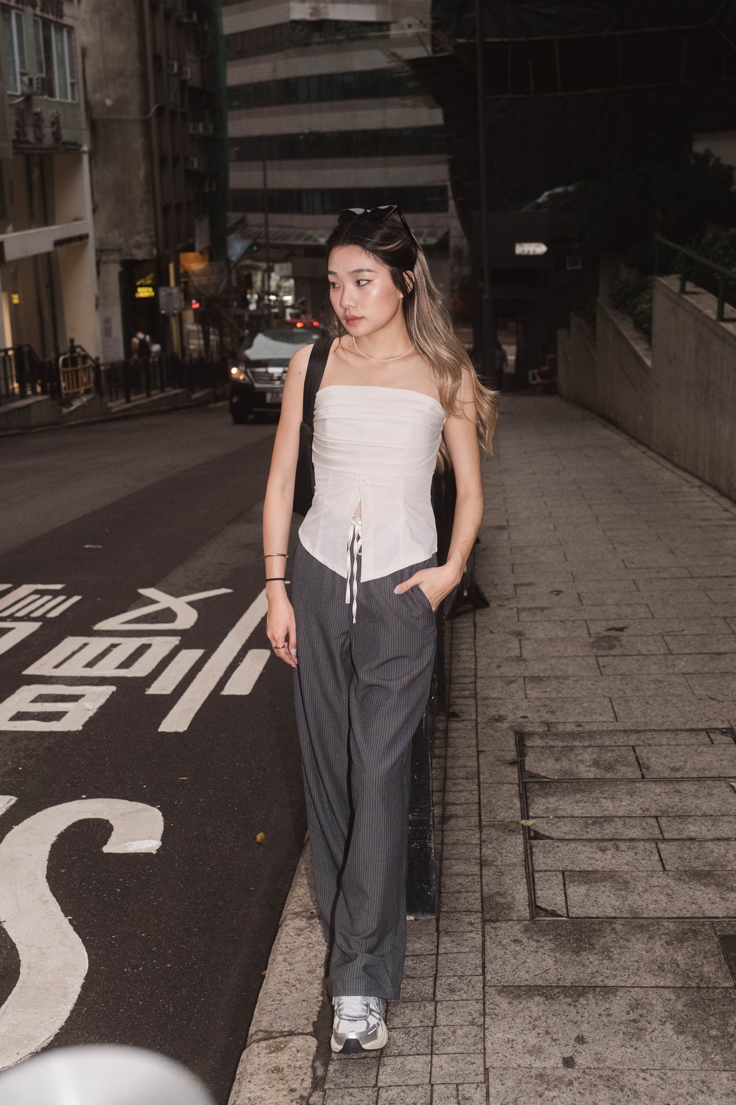 [ 型格鈕扣 Tube Top ] Mercury Button Up Tube Top - 2 colours