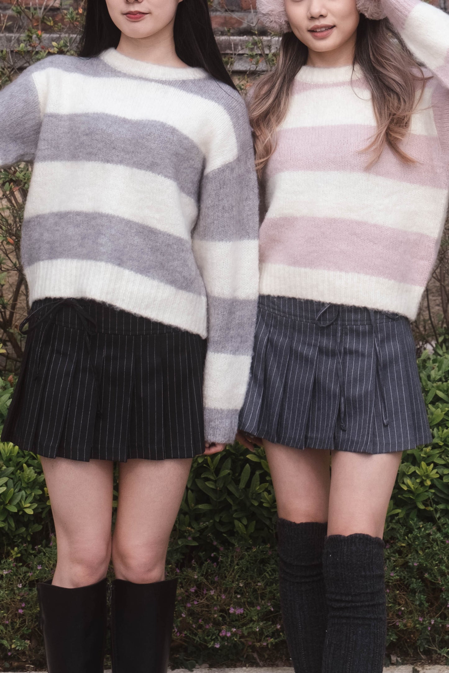 [ 棉花糖橫間冷衫 ] So Soft Sweetie Sweater Stripes - Baby Pink