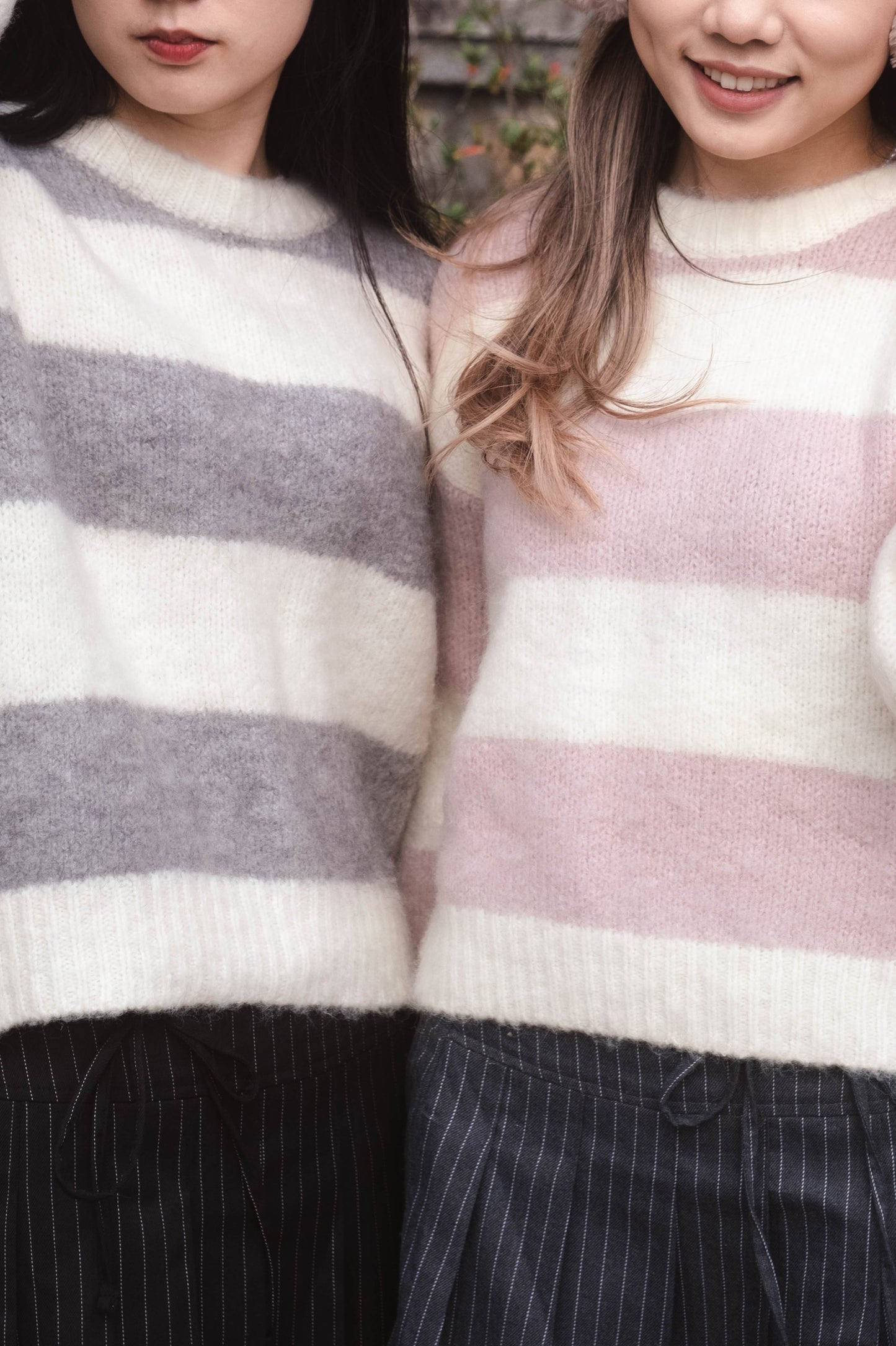 [ 棉花糖橫間冷衫 ] So Soft Sweetie Sweater Stripes - Baby Pink