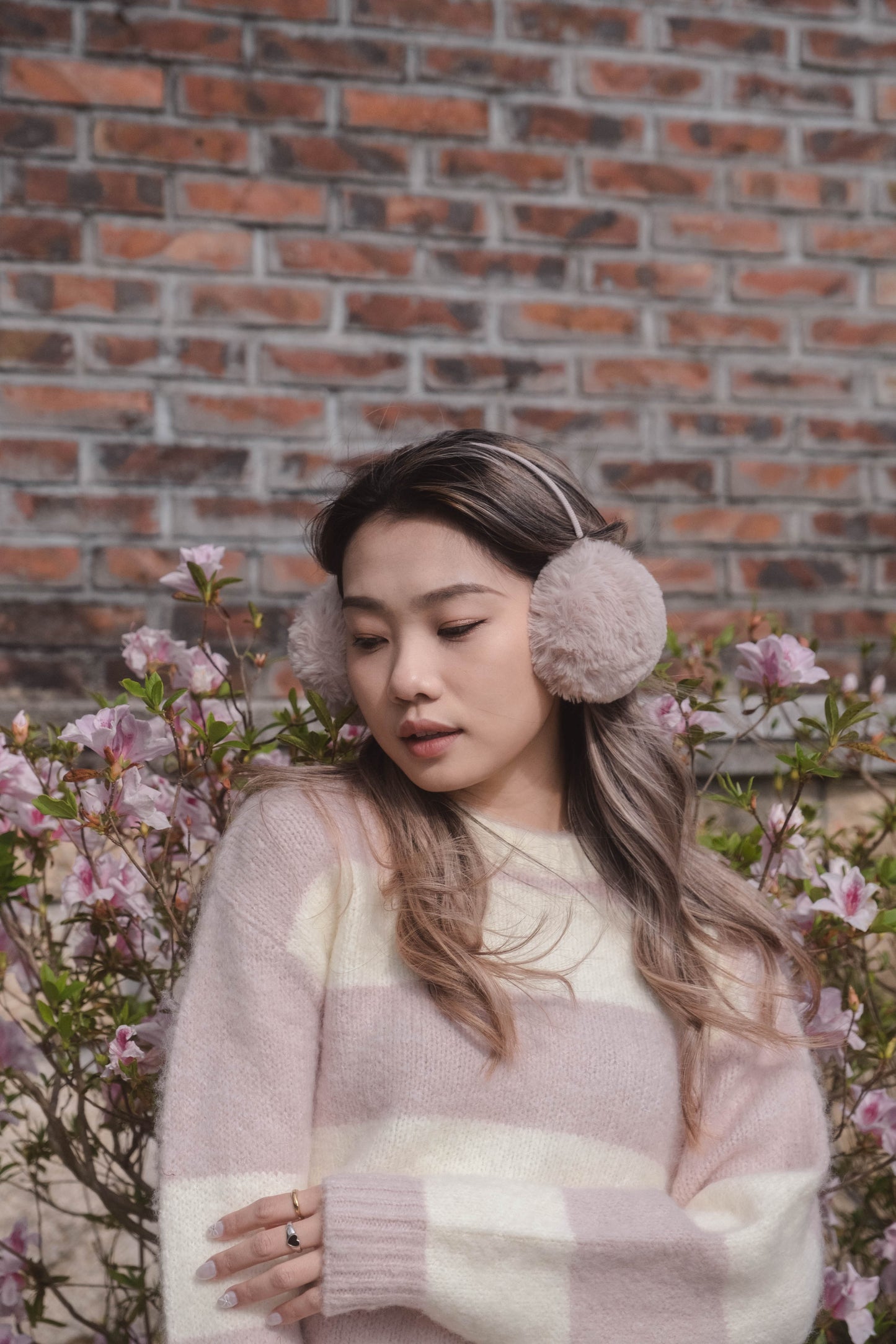 [ 棉花糖橫間冷衫 ] So Soft Sweetie Sweater Stripes - Baby Pink