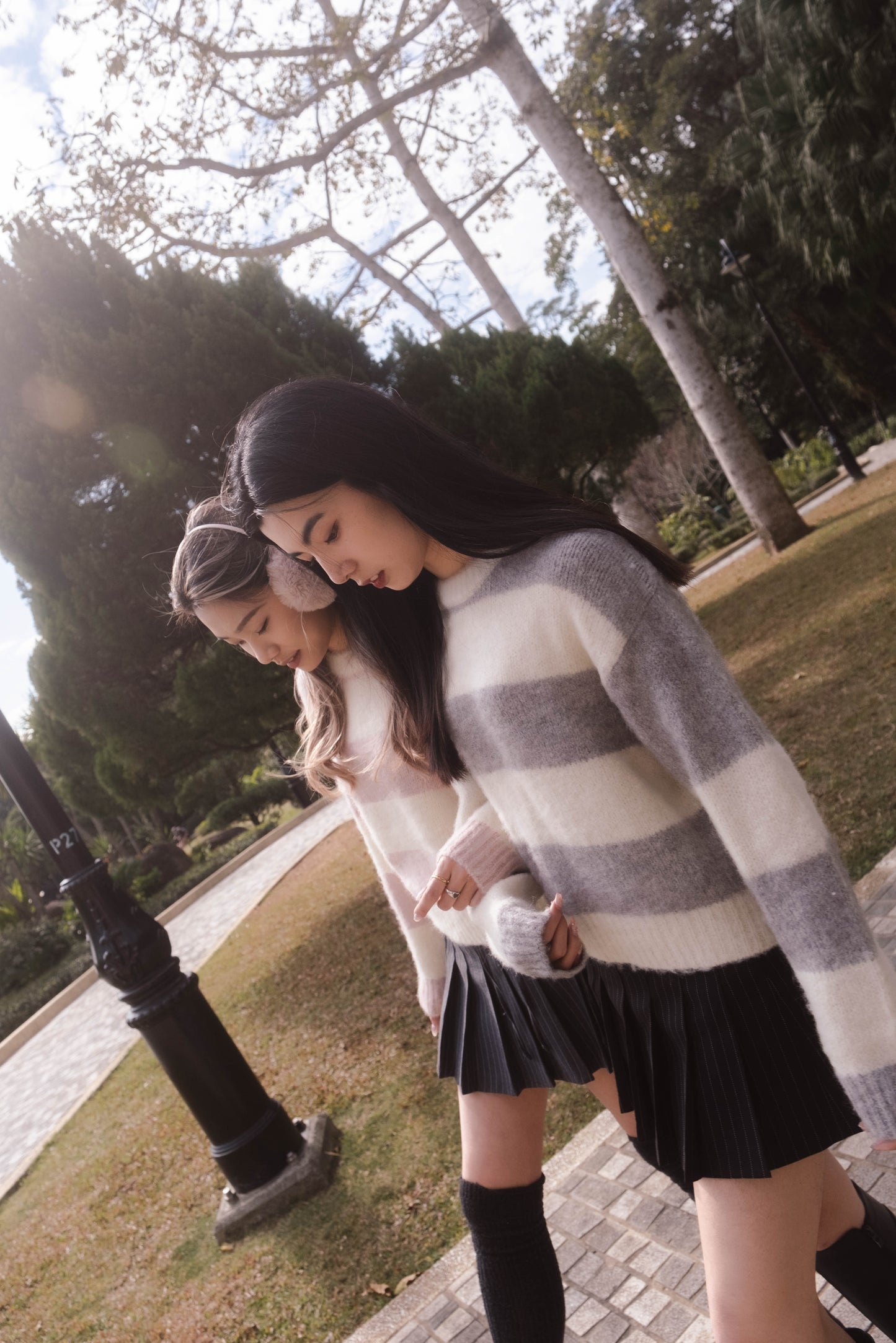 [ 棉花糖橫間冷衫 ] So Soft Sweetie Sweater Stripes - Grey