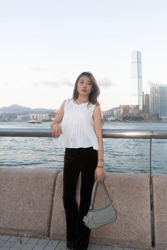 SALE [ 法式 Lady 🇫🇷 花邊飄飄背心 ] Mallocra Top - 2 colours