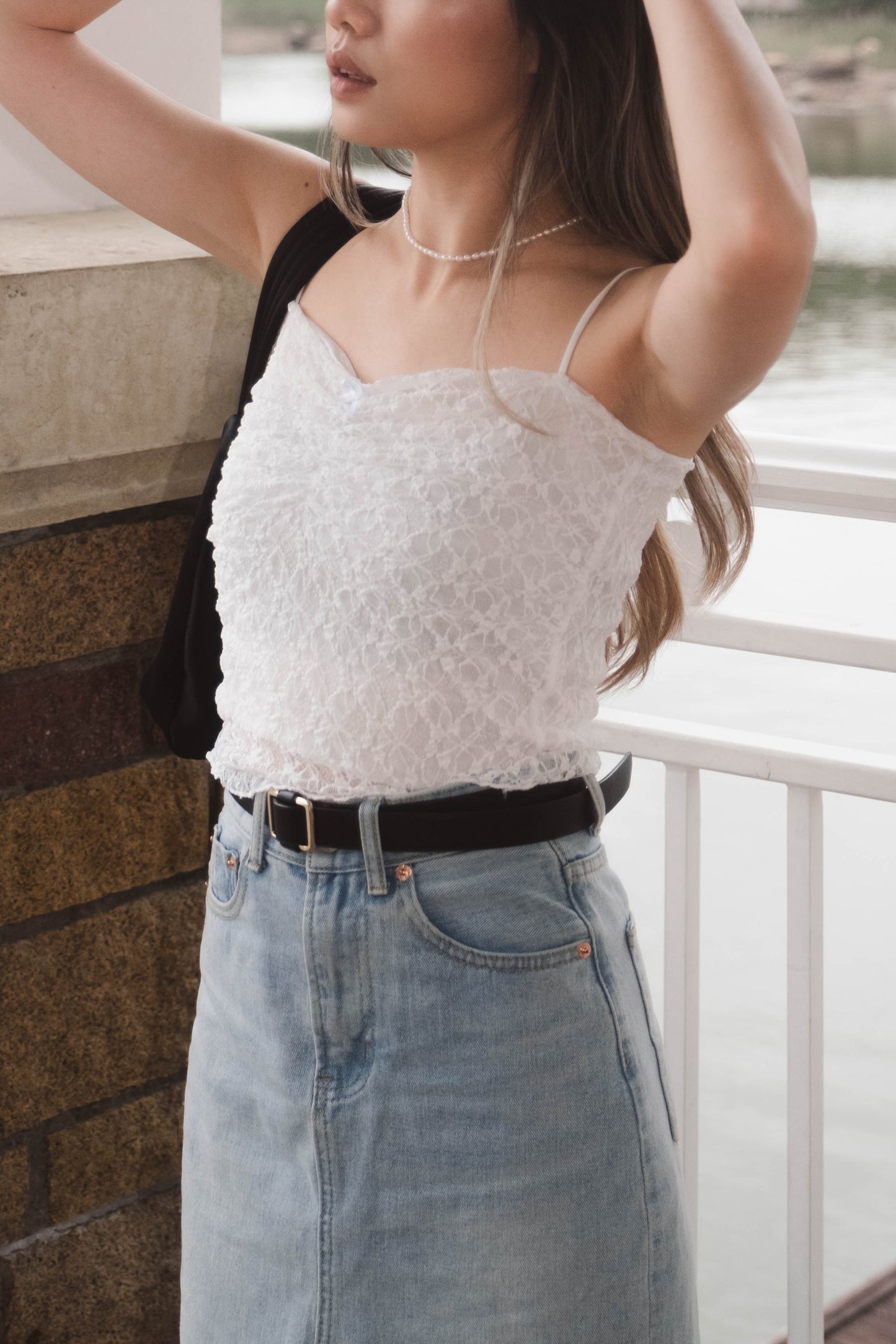 [ On Trend 百搭 Lace 小背心 ] All Lace Ribbon Bow Cami - 2 colours