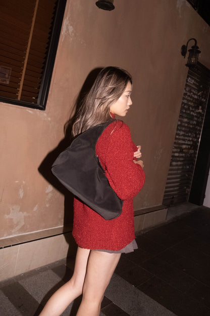 [ 紅運當頭 🍒🍷🍓 開年 top! ] Cherry's Red Knit Top