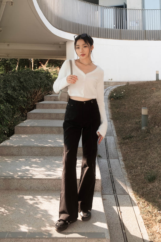 [ 無法抗拒的毛毛~勁軟糯超好襯!] Fluffy Button Up Top - 2 colours