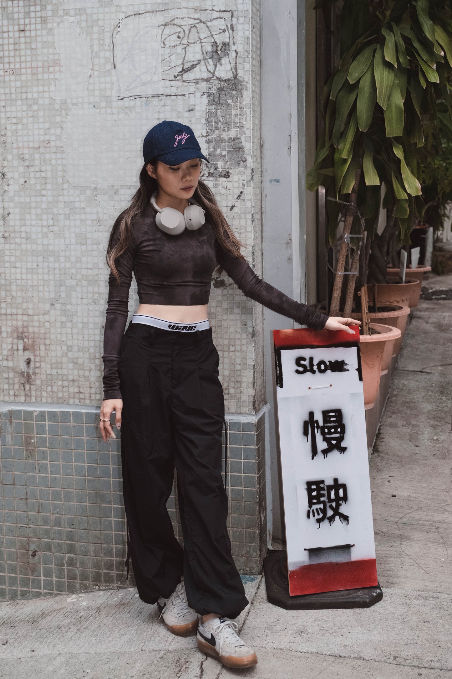 [ 好型!! 扎染貼身 top! ] Tie-dye Skinny Long Sleeve Top
