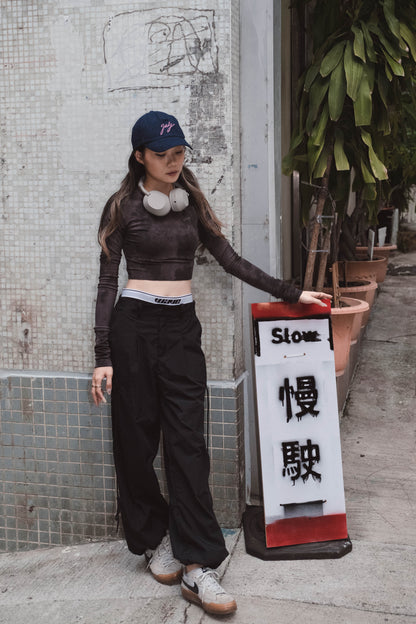 [ 好型!! 扎染貼身 top! ] Tie-dye Skinny Long Sleeve Top