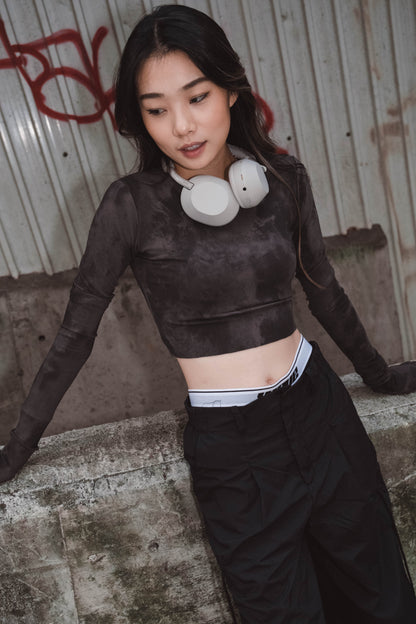 [ 好型!! 扎染貼身 top! ] Tie-dye Skinny Long Sleeve Top