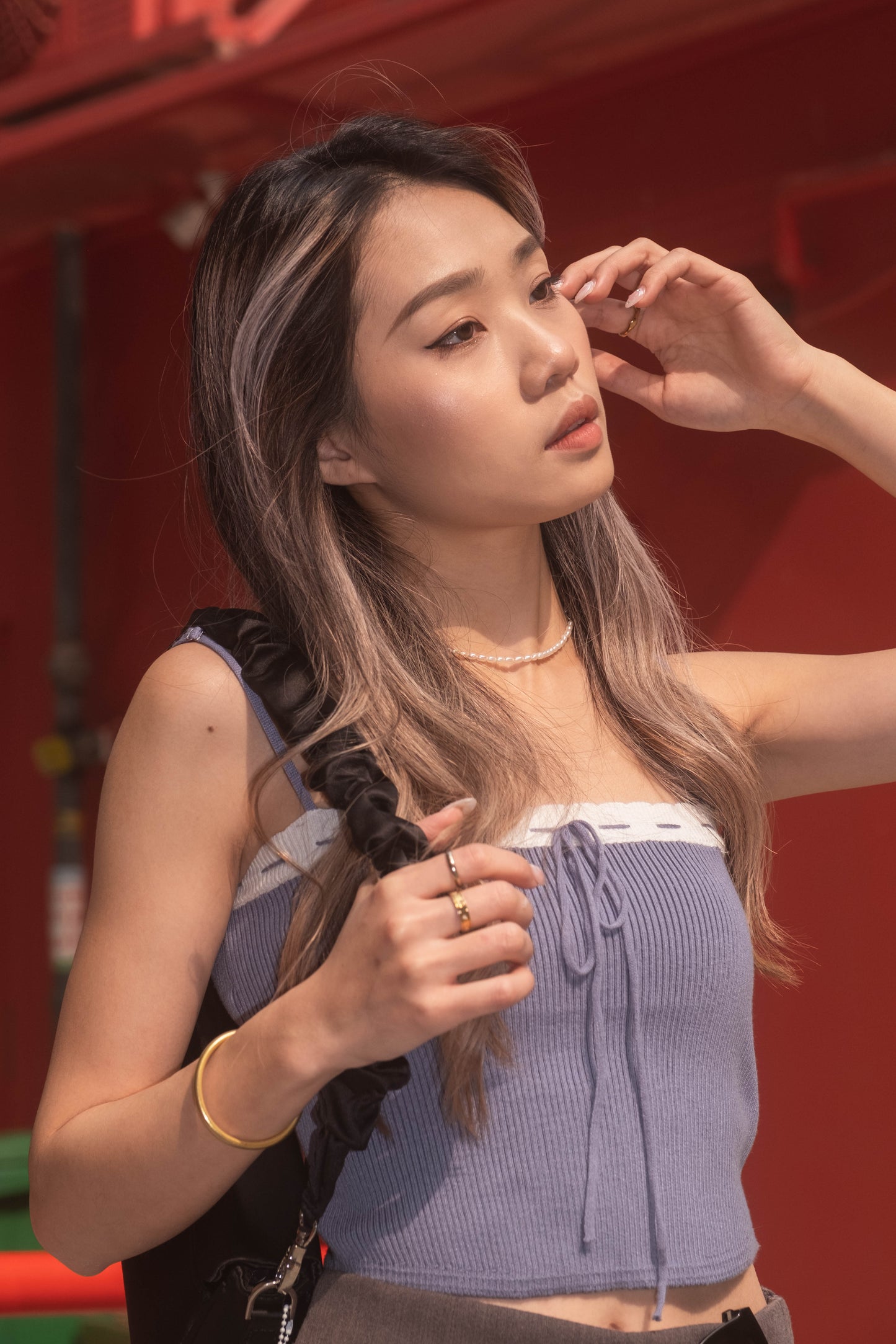 [ 可愛又性感~ 針織小 lace 背心 ] Sugar Babe Soft Knit Little Ribbon Cami - 2 colours
