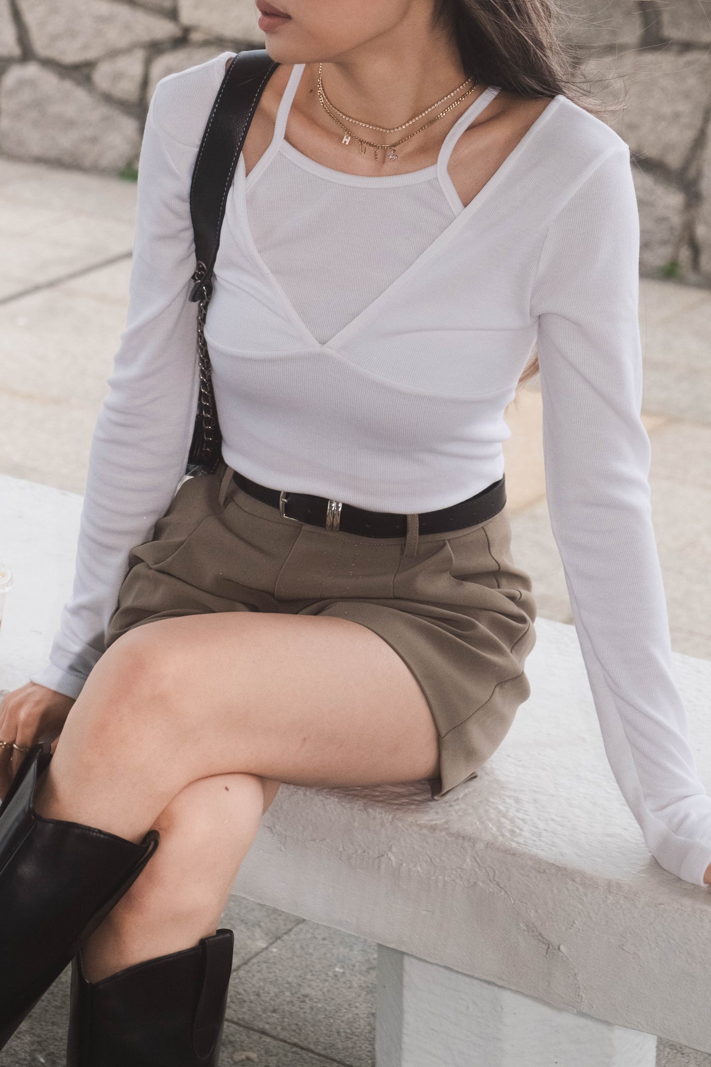 [ 簡約假兩件親膚 top ] Easy Peasy Top - 3 colours