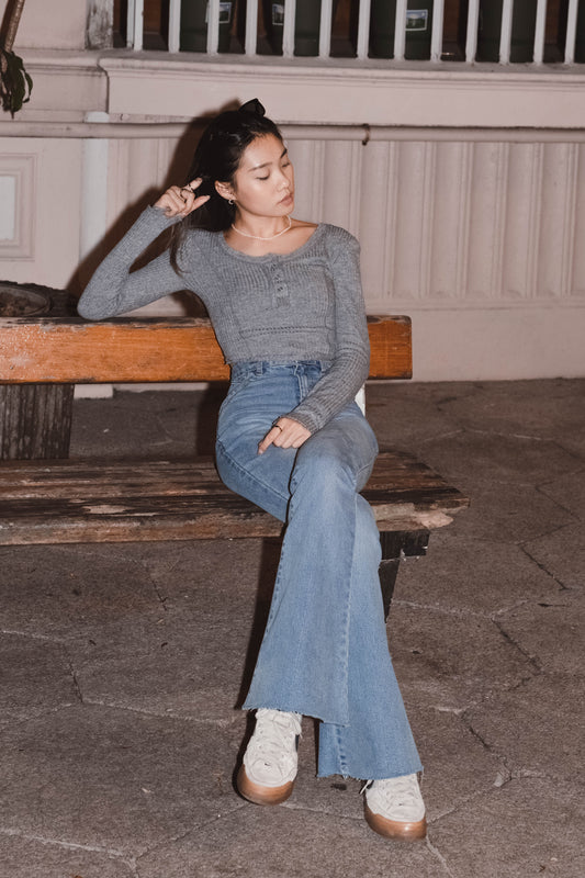 [ Basic 軟林林長袖 top ] On Trend Padded Long Sleeve Top