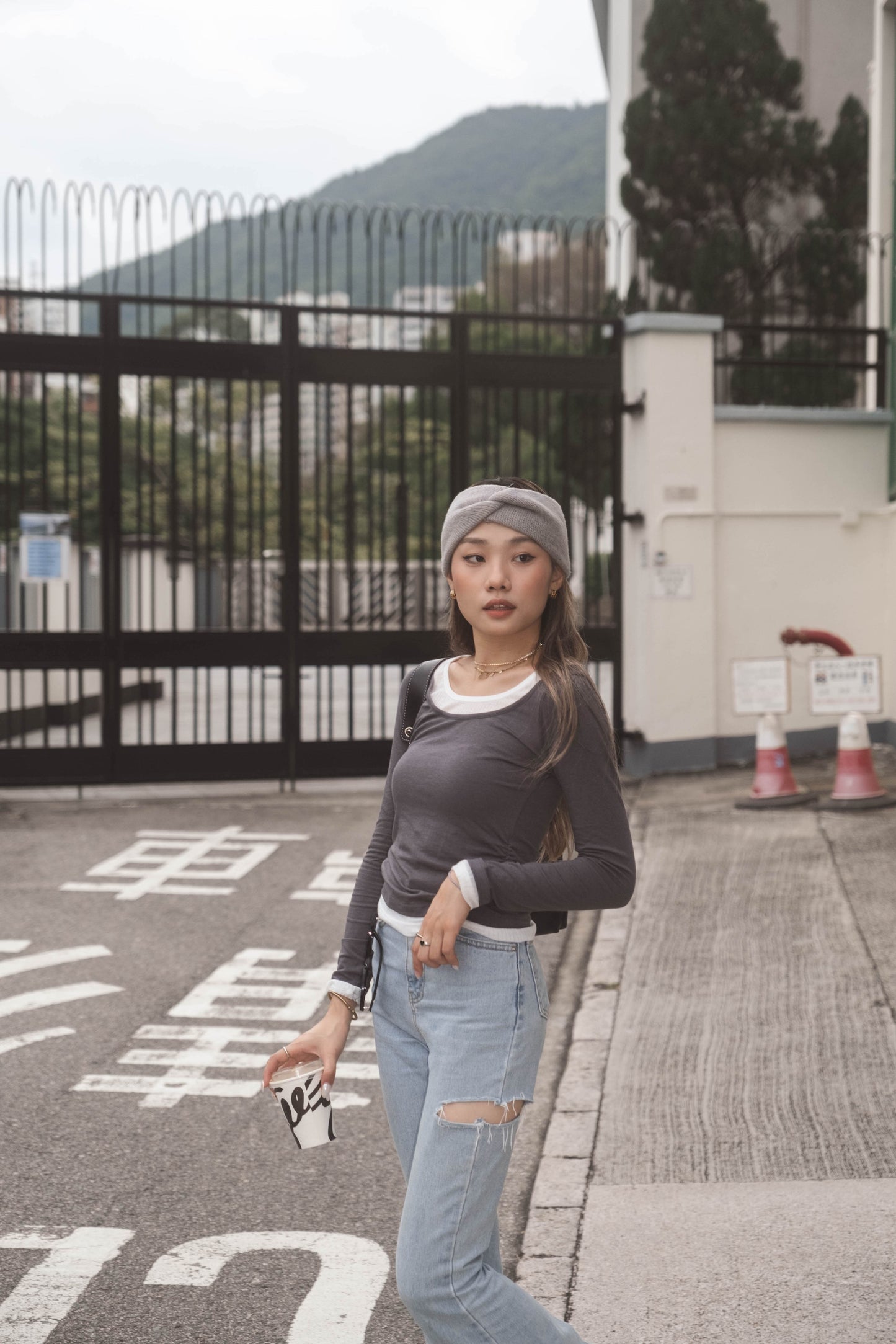 [ 有驚喜! 假兩件簡約 Top ] Long Sleeve Layering Tee - 3 colours
