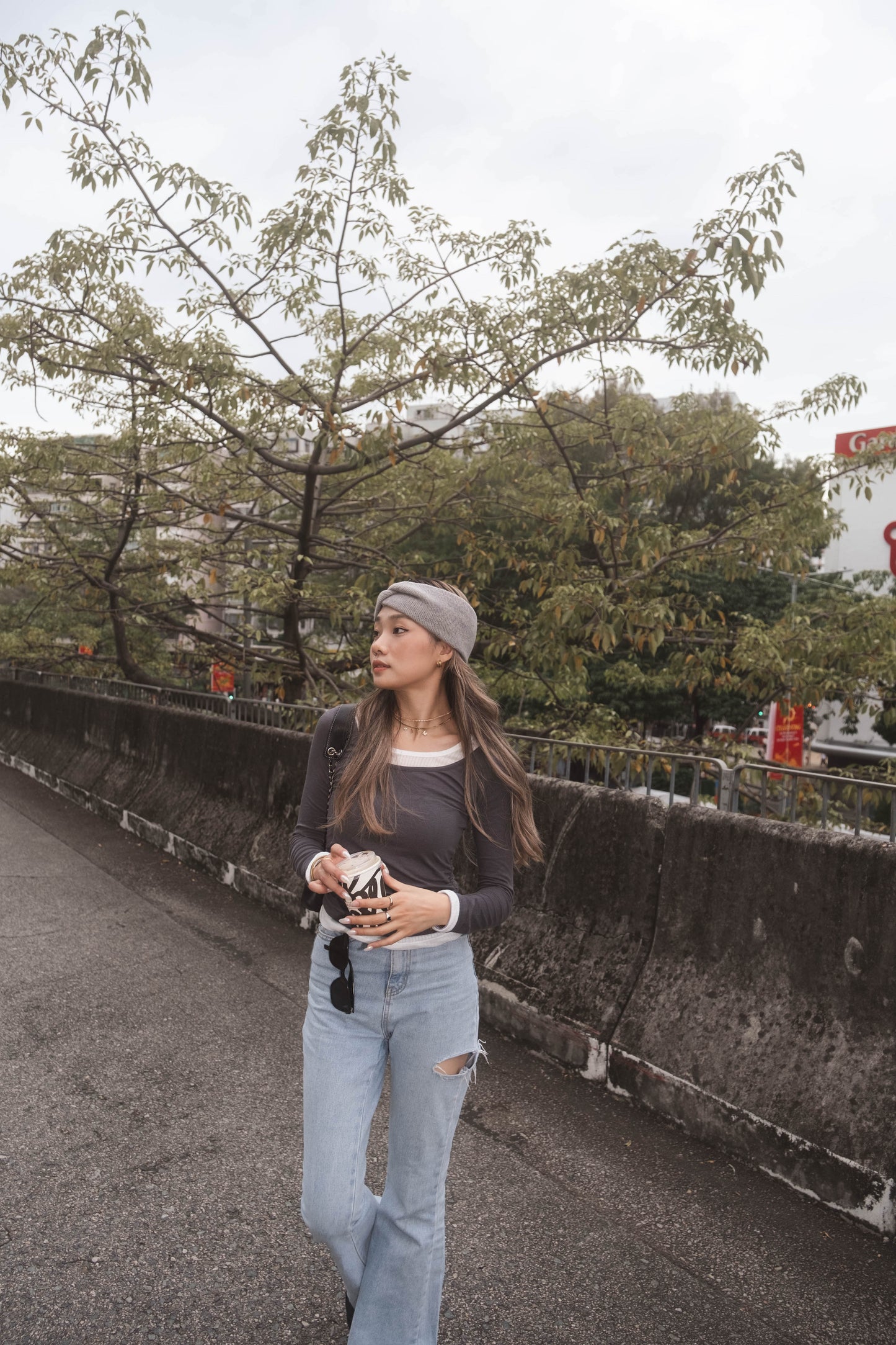 [ 有驚喜! 假兩件簡約 Top ] Long Sleeve Layering Tee - 3 colours