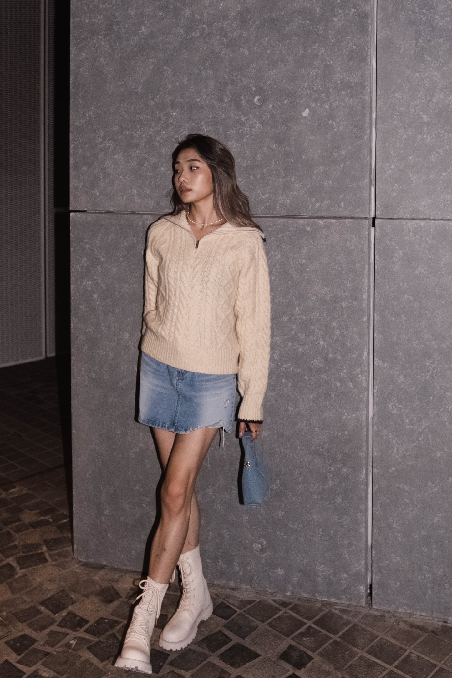 [ 可愛軟熟冷衫~ ] Zip It Up Soft Sweater - 2 colours
