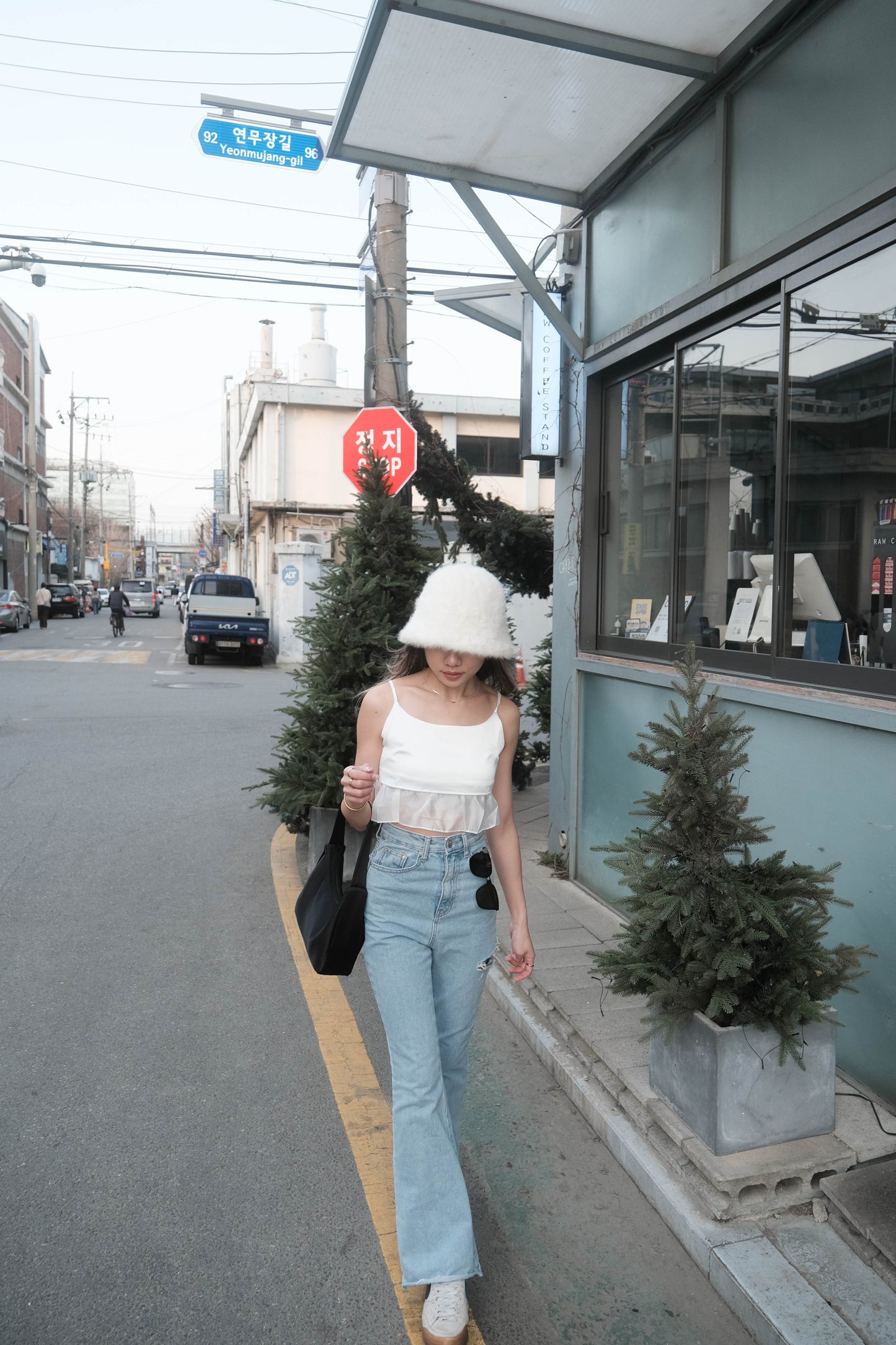 [ 韓國連線 🇰🇷 夏日必備飄飄吊帶~ ] Silky Ruffle Cami Mini Top