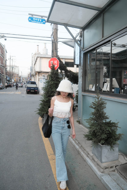 [ 韓國連線 🇰🇷 夏日必備飄飄吊帶~ ] Silky Ruffle Cami Mini Top