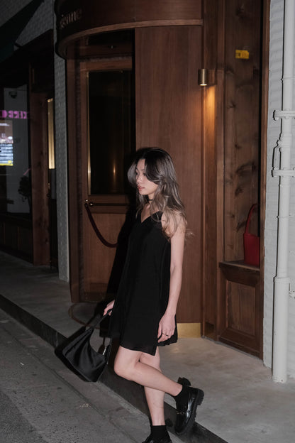 [ 韓國連線 🇰🇷 高級感低調小波點雪紡裙! ] Dot Dot Mini Floating Dress - 2 colours