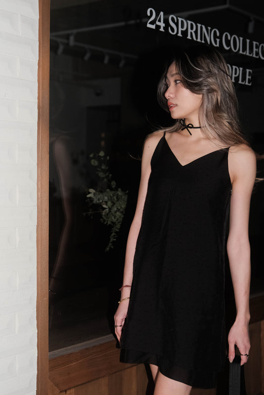 [ 韓國連線 🇰🇷 高級感低調小波點雪紡裙! ] Dot Dot Mini Floating Dress - 2 colours