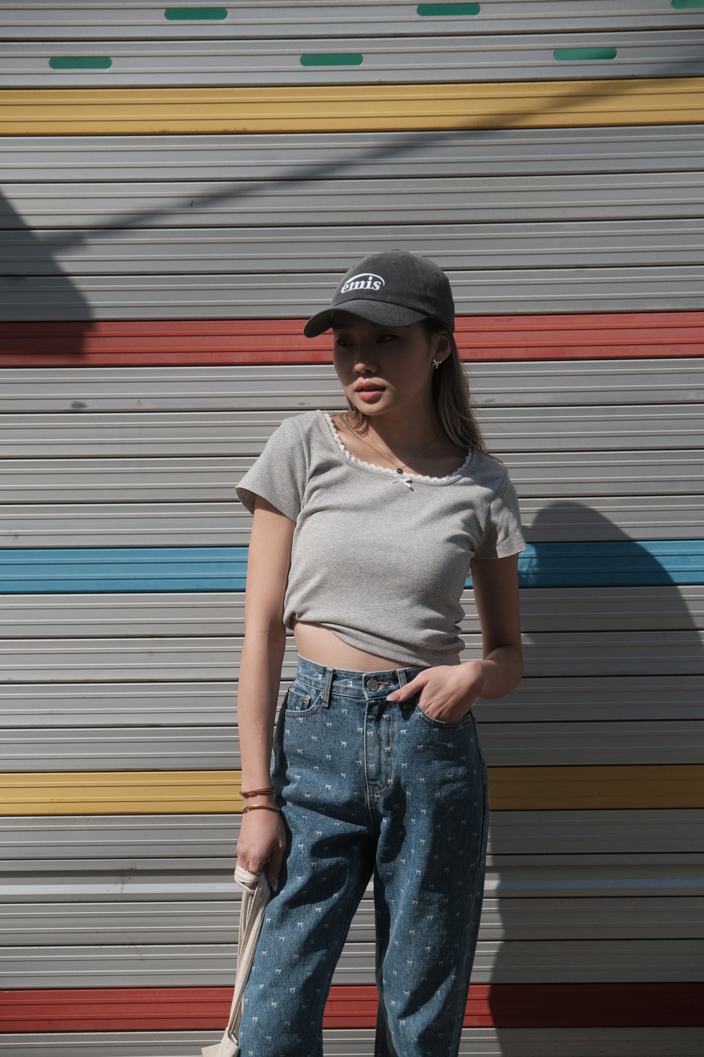 [ 韓國連線 🇰🇷 小甜美~ lace 邊短袖 tee  ] Sugar Candy Square Neck Lace Top - 3 colours