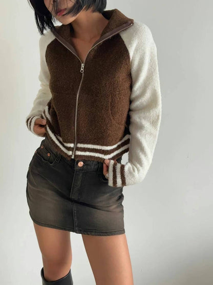 [ 性格又可愛~ 毛毛棒球褸 ] Fluffy Teddy Bumper Jacket