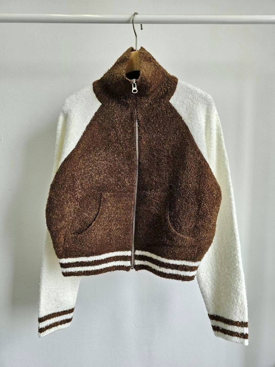 [ 性格又可愛~ 毛毛棒球褸 ] Fluffy Teddy Bumper Jacket