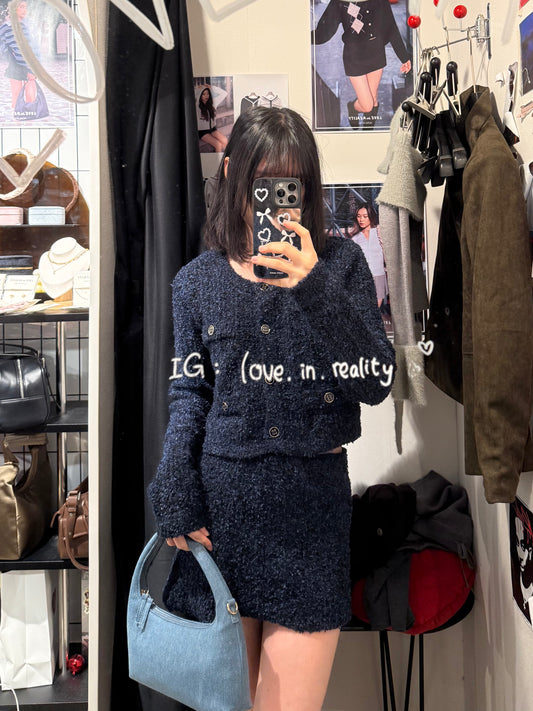 [ 不顯老的小香風~! ] Fancy Tweed Set