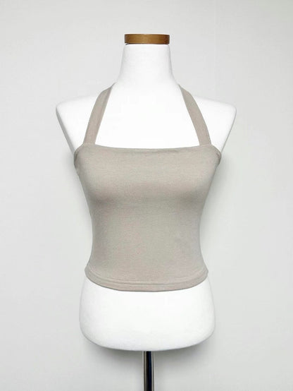 [ 簡約露背綁帶~ 多種著法! ] Tie-up Halter Top - 5 colours