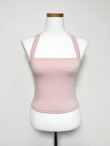 [ 簡約露背綁帶~ 多種著法! ] Tie-up Halter Top - 5 colours