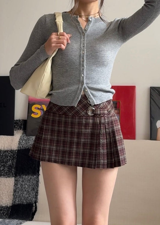 [ 🆕 cute & sassy! 英倫風百摺短裙 ] Irish Mini Skirt Checked