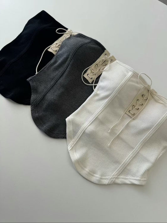 [ 🆕 復古玩味 🎱⋆⭒˚.⋆ 小性感 padded top ] Padded Tie Up Top - 3 colours