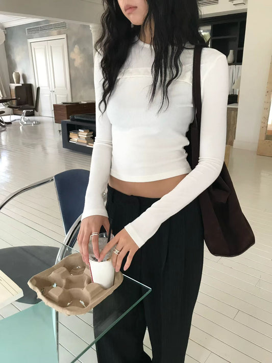 [ 簡約 & 小細節 ! 軟綿綿長袖 top ] Lock It Up Top - 3 colours