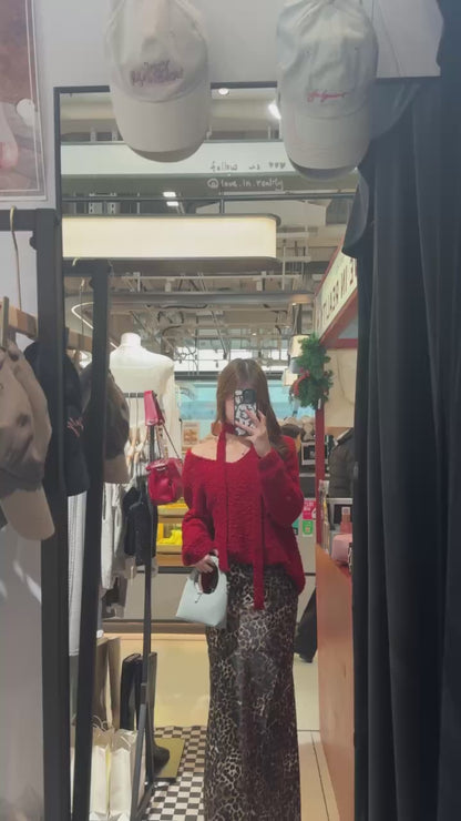 [ 紅運當頭 🍒🍷🍓 開年 top! ] Cherry's Red Knit Top